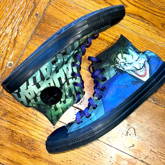 Converse Other - HP!🥳DC♠️COMIC💜JOKER♣️CONVERSE High Top ALL⭐️STARS 10.5 Men/12.5 Women/44.5 EUR
